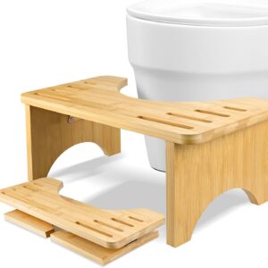 Bambus-Toilettenhocker klappbar, ergonomisch & nachhaltig