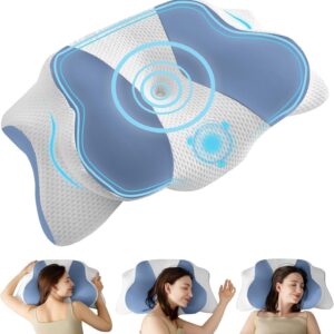 Orthopädisches Memory Foam Kissen – Nackenstütze bei Schlafproblemen (Blau)
