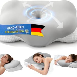 Ecliptron Memory Foam Nackenkissen – ergonomisch, hellgrau