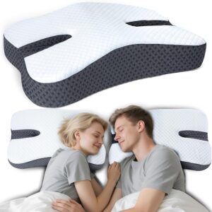 Anti-Schnarch-Kissen für Seitenschläfer | Memory Foam | Grau