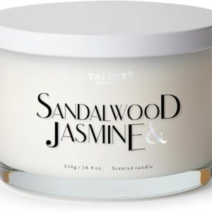 TALENT Duftkerze Sandelholz & Jasmin, 310g Sojawachs-Geschenk