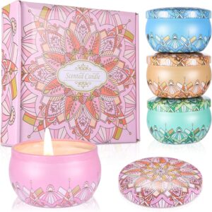 Viesap Aroma-Kerzen Set 4 Düfte, Sojawachs