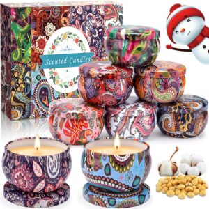 McNory Duftkerzen-Set 8x Vanille & Lavendel, Geschenkbox