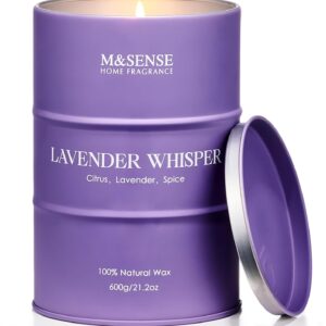 Lavendel-Sojakerze 600g, 130h brennend – Aromatherapie-Geschenk