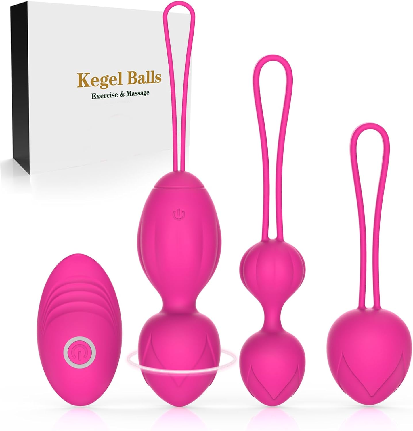 Beckenbodentrainer für Frauen mit Fernbedienung (rosa)