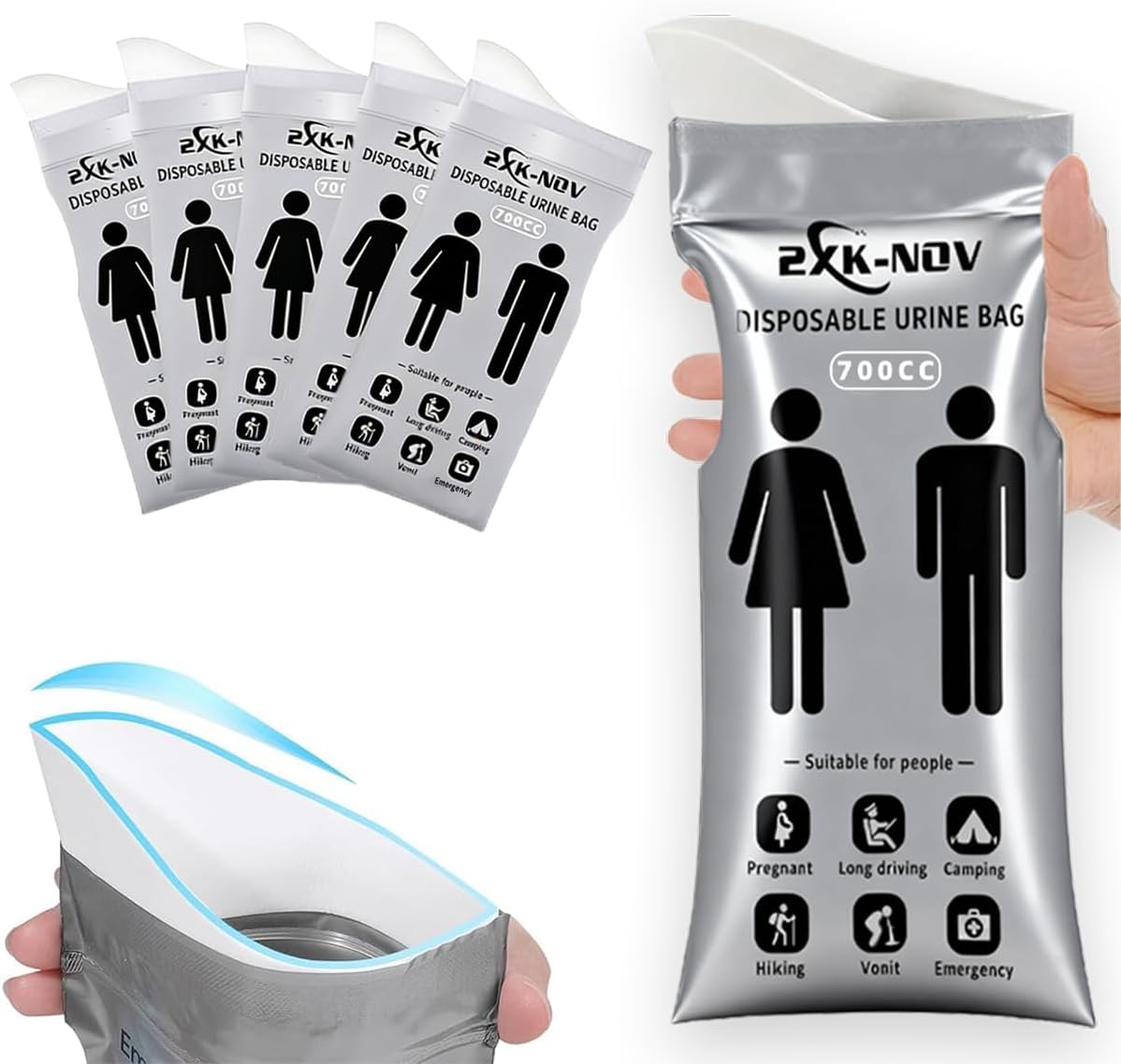 Einweg-Urinbeutel für unterwegs – Nottoilette & PIPI-Flasche