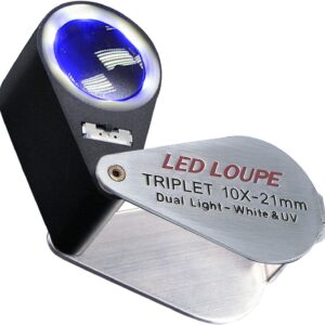 GAIN EXPRESS Juwelierlupe 10X mit LED & UV-Licht