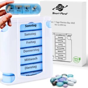 Pillendose 7 Tage 4 Fächer – Tablettenbox für Senioren & Sportler