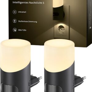 Lyridz Nachtlicht Steckdose mit Bewegungssensor, 2er-Set