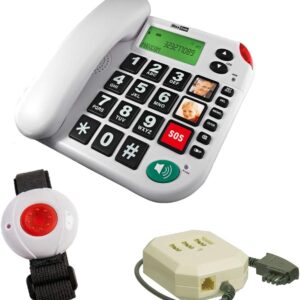 MaxCom KX481SOS: Notruf-Telefon mit Armband für Senioren