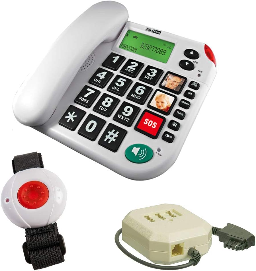 MaxCom KX481SOS: Notruf-Telefon mit Armband für Senioren