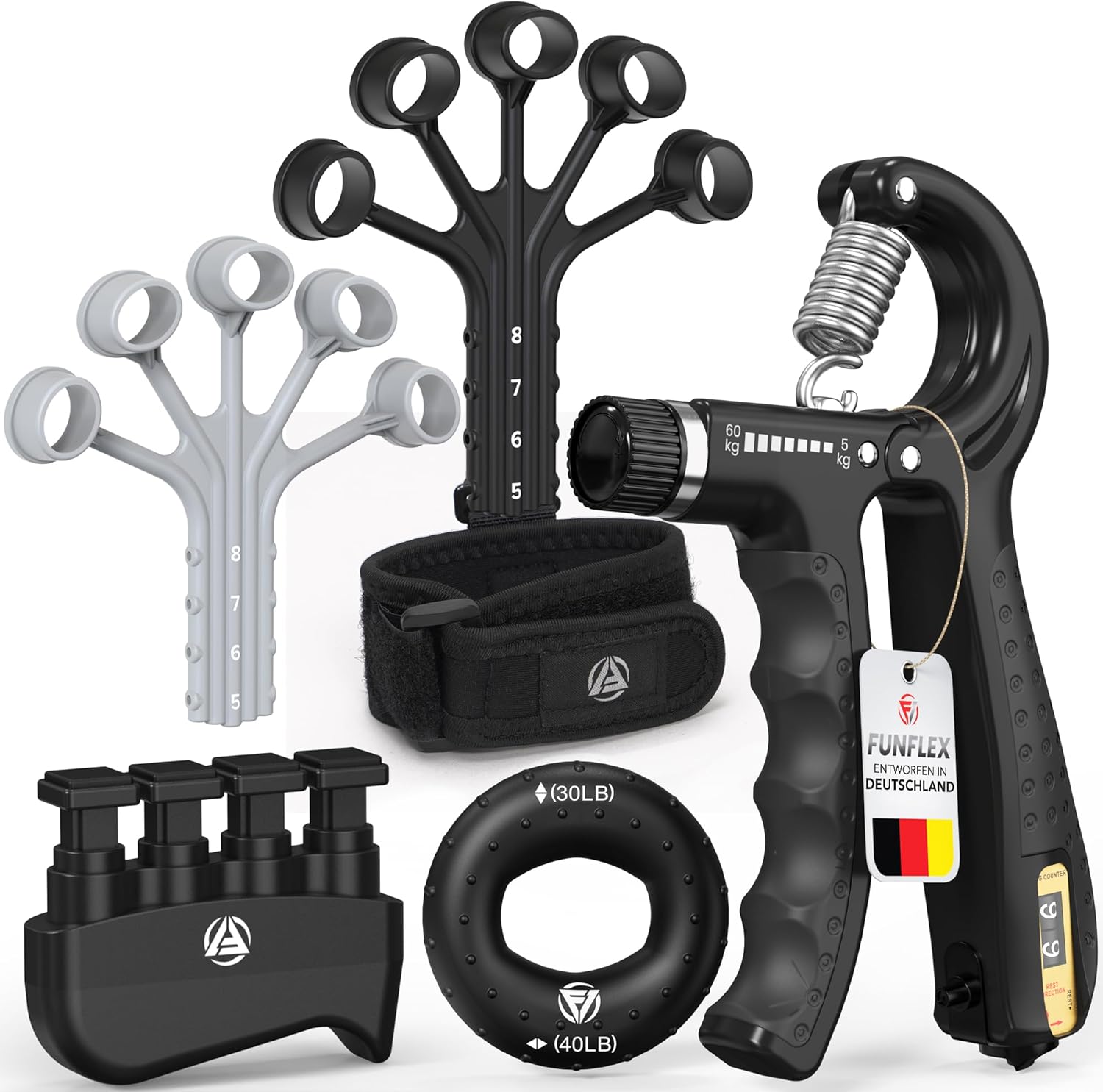 FUNFLEX Handtrainer Set – 5-teiliges Griffkraft-Training