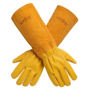 Acdyion Gartenhandschuhe Rose – Langer Unterarmschutz gelb