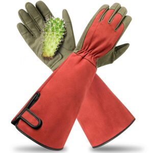 Schutzhandschuhe L, langarm, gegen Dornen, rot