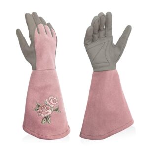 Rosenhandschuhe Damen – Dornenfeste Gartenhandschuhe aus Kunstleder