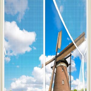 Magnet-Pollenschutzgitter 305x295cm weiß, wiederverwendbar