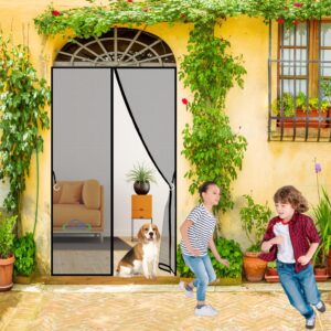 Magnet-Fliegengitter 250x270 cm für Fenster & Türen, Schwarz