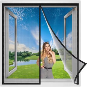 Magnet-Pollenschutzgitter 290x275 cm schwarz – ohne Bohren