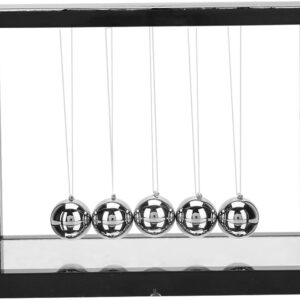 Newtons Cradle mit Spiegel – Newton Pendel schwarz