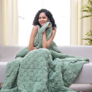 Drewin 9 kg Gewichtsdecke, Queen-Size, Sherpa & Jacquard