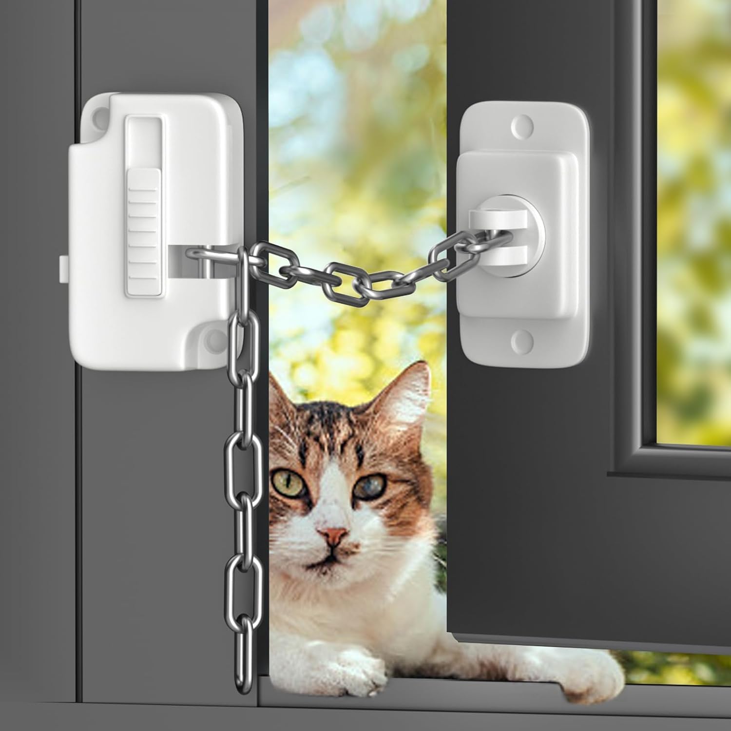 AOSITE Fenstersicherung Kette 2 St. ohne Bohren
