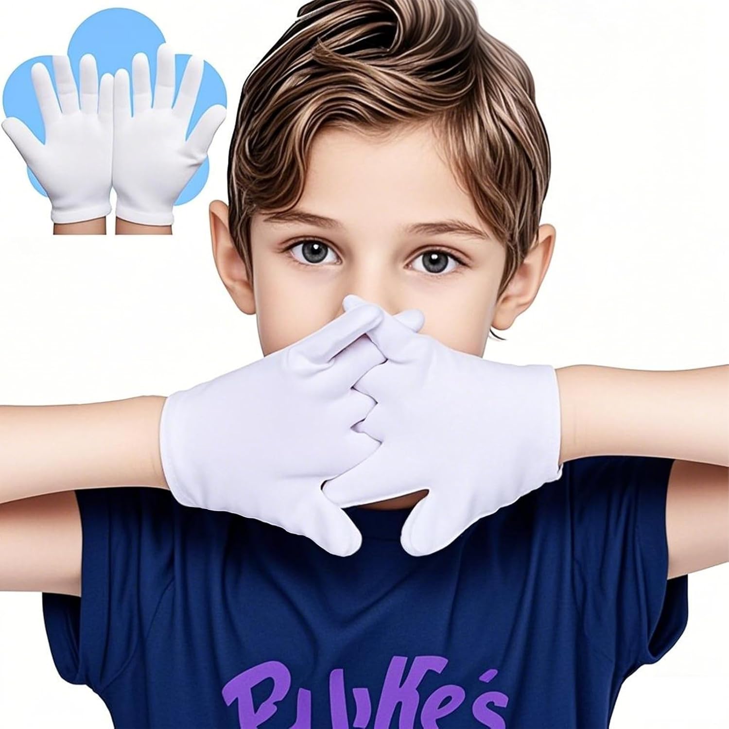Handschuhe Baumwolle Kinder 4-6 J. Neurodermitis weiß