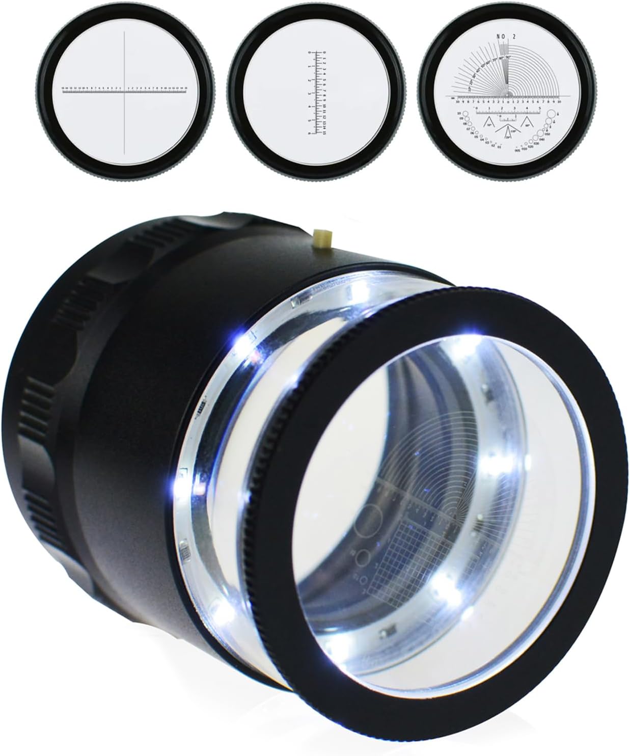 Juwelierlupe 10X mit LED & Skala – Präzisionslupe für Schmuck & Münzen