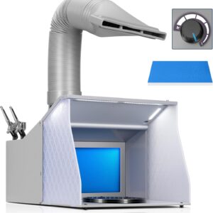 VIVOHOME Airbrush-Spritzkabine mit Absaugung & LED-Licht