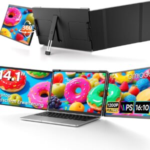 14" tragbarer Monitor als Laptop-Erweiterung – FHD 1200p Anti-Glare