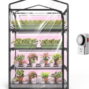 SpeePlant 4-Etagen-Gewächshaus mit LED-Wachstumslicht