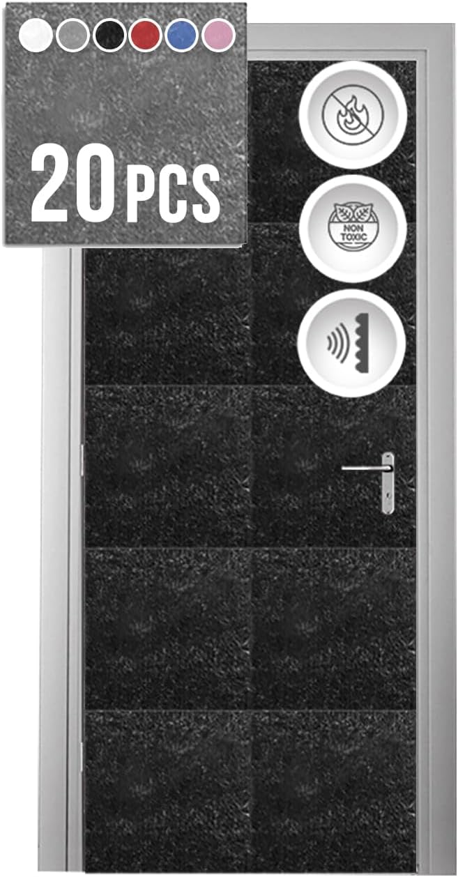 Arrowzoom Schallschutzplatten 20 St. 30,5x30,5 cm Schwarz