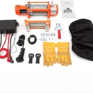 AUTOMUTO 12V Seilwinde 6.123,5 kg mit Stahlseil