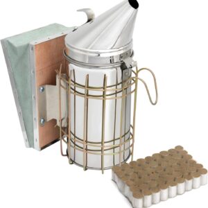 Blisstime Bienenstock-Räucher Edelstahl mit Hitzeschutz
