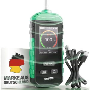Smabix® Feuchtigkeitsmessgerät Wand mit Akku & Taschenlampe