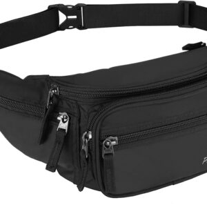 ProCase wasserdichte Bauchtasche mit 6 Fächern - Hüftgurt für Damen & Herren