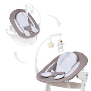 hauck Alpha Bouncer Deluxe Wippe & Hochstuhlaufsatz Sand