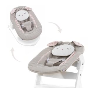 hauck Alpha Bouncer 2in1, Beige – Babywippe & Hochstuhlaufsatz