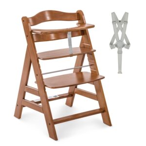 hauck Alpha+ Hochstuhl Holz ab 6 Mon. bis 90 kg, Walnuss