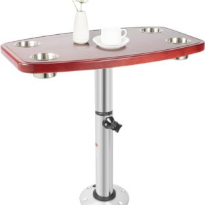 Höhenverstellbarer Wohnmobiltisch 60x38cm mit Getränkehaltern