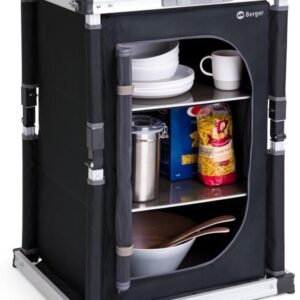 Faltbare Kofferbox für Camping & Outdoor – Alu-Aufbewahrung mit 3 Fächern