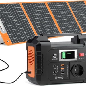 FlashFish Powerstation 151Wh mit 100W Solarpanel inkl. Set