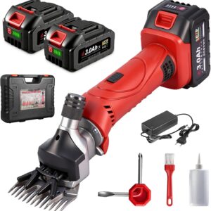 ONEVAN Akku-Schafschermaschine 500W mit 2x3Ah Akkus