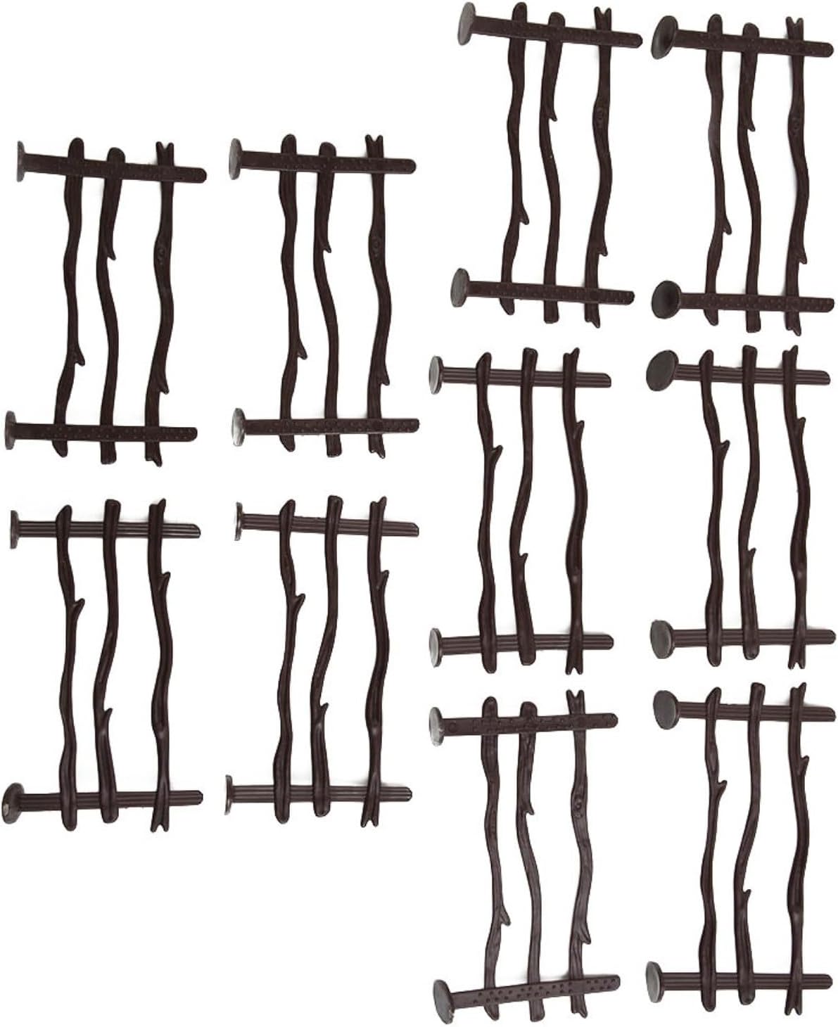 10 Stück Modellbahn-Zaun PVC in Braun – HO-Spur Zubehör