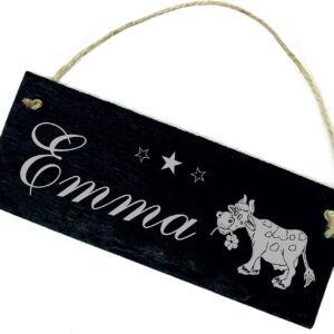 Kuhstall-Namensschild personalisiert | 22x8cm | Schiefertafel