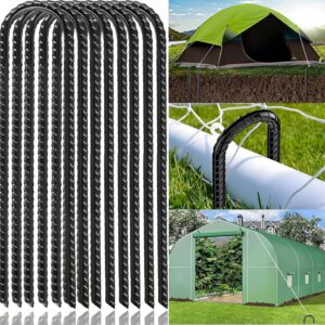 8x Bodenanker Trampolin rostfrei 30 cm, Ankerhaken für Garten & Camping