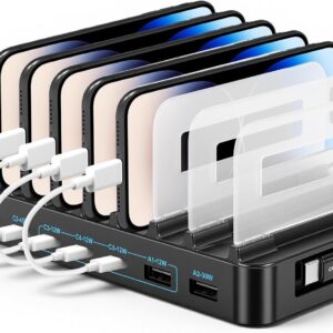 Puiseno 8-Port USB-Ladestation mit 65W USB-C, 288W