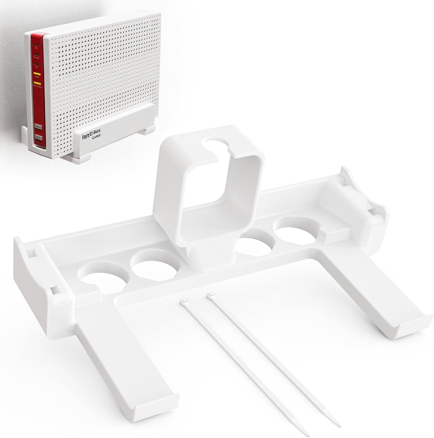 FritzBox 6690/6591 Wandhalterung mit Steckdose | Mobilefox