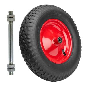 Garronda Ersatzrad 4.80/4.00-8 für Schubkarre, Ø 390 mm, Schwarz-Rot