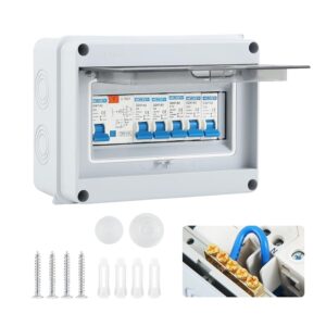 Sicherungskasten Aufputz IP65 mit FI-Schalter & LS-Schaltern