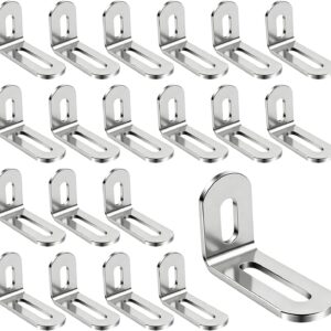 Edelstahl-Winkelverbinder 20er-Set 30x48mm für Möbel